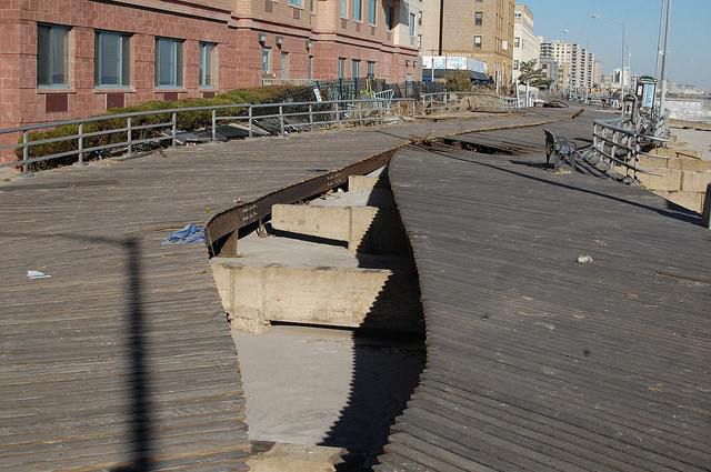 The Rockaway boardwalk after the storm